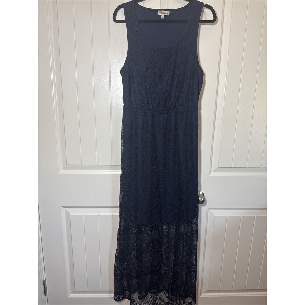 Allison Brittney XL Navy Blue Lace Dress